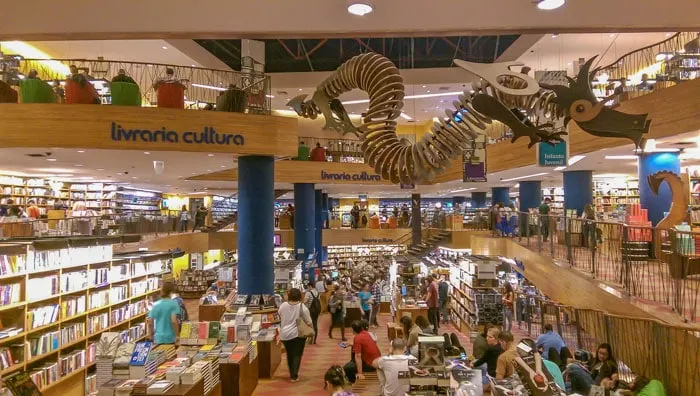 Livraria Cultura is a bookshop at Conjunto Nacional, Paulista Avenue