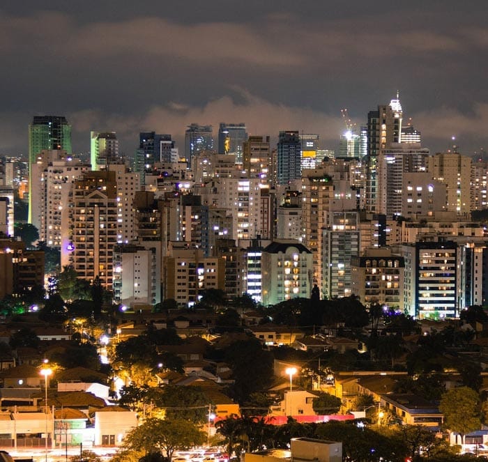 Skyline nightview of São Paulo