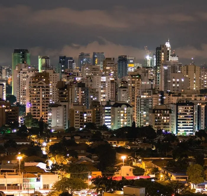 Skyline nightview of São Paulo