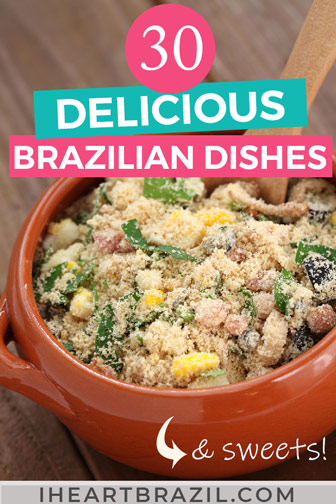 Traditional Brazilian food Pinterest graphic