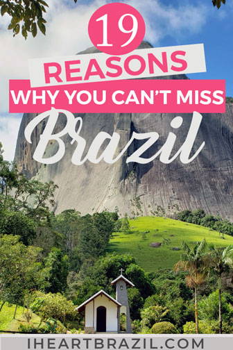 Reasons to visit Brazil Pinterest graphic