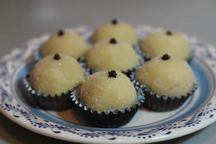 Beijinho is a coconut fudge truffle