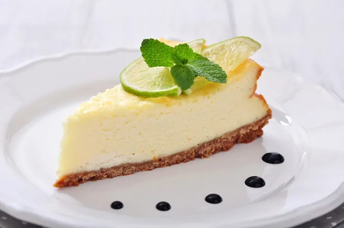 Sicilian ricotta pie on a white plate