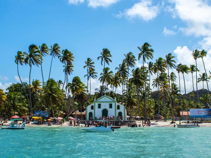 Beautiful chapel in Brazil, Carneiros Beach