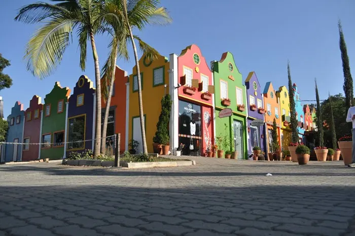 Colorful houses in Holambra, São Paulo. One of the prettiest Brazil tourist attractions