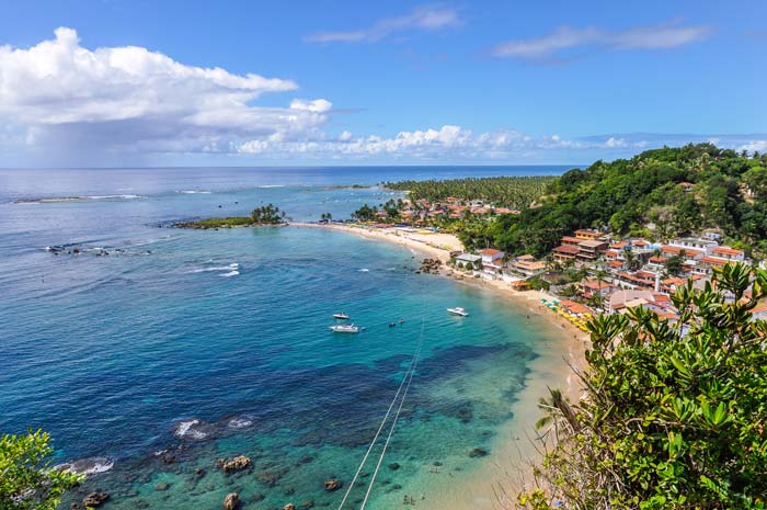 The beach at Morro de São Paulo, Bahia, is a must to your Brazil vacation