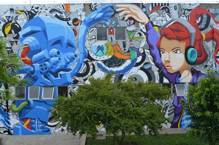 Graffiti wall art in Sao Paulo, Brazil