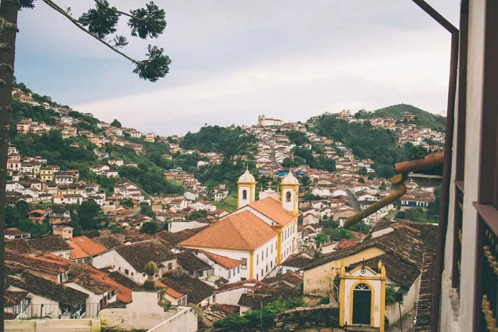 Colonial town of Ouro Preto in Brazil