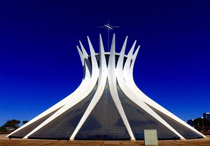 The Cathedral of Brasilia is dedicated to Our Lady of Aparecida, a Brazilian holiday