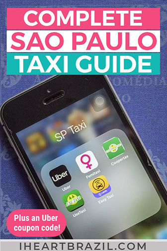 Sao Paulo taxi apps Pinterest graphic