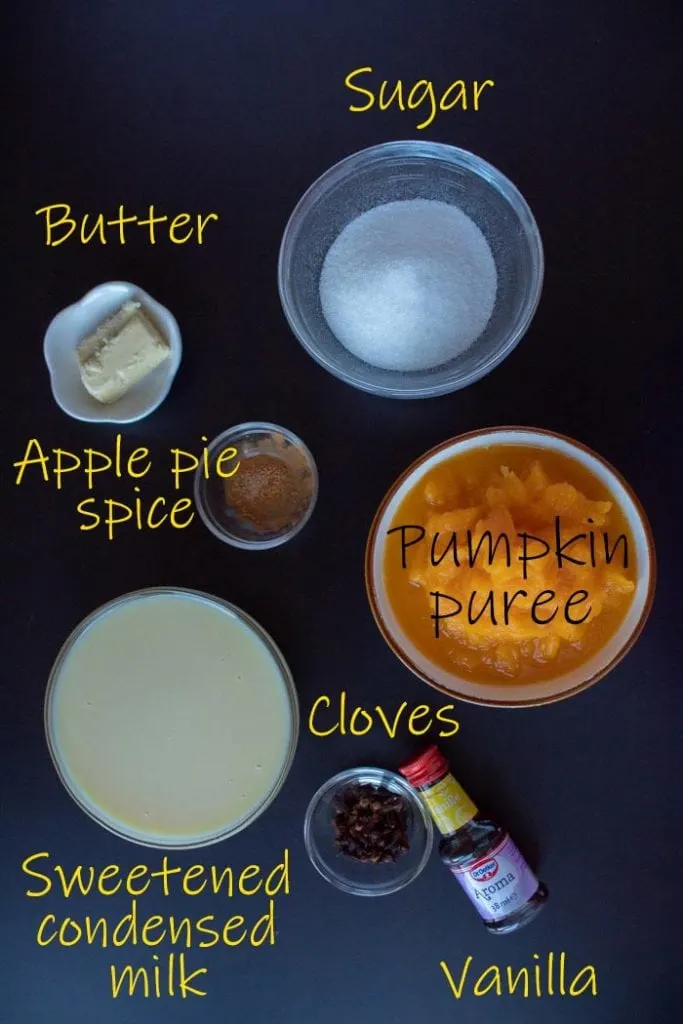 Pumpkin brigadeiro ingredients
