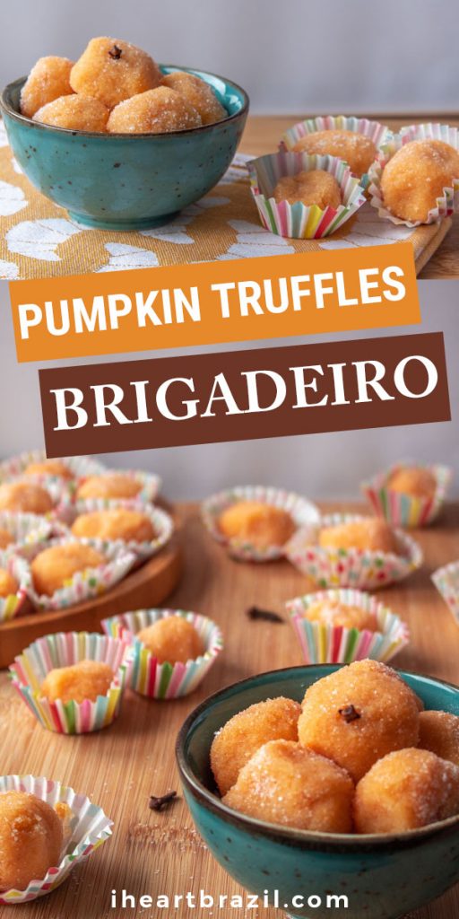 Pumpkin brigadeiro Pinterest graphic