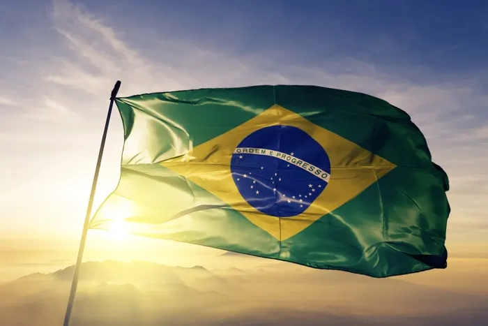Brazil flag picture as Brazil reopening borders for international flights