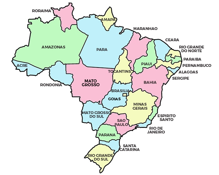 brazil map states and cities