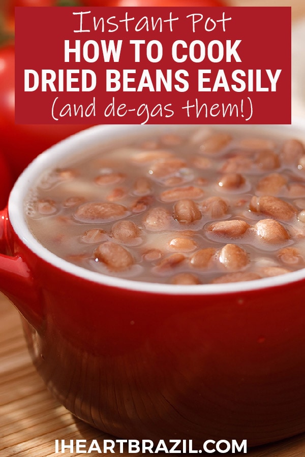 How to cook dried beans in a pressure cooker Pinterest graphic