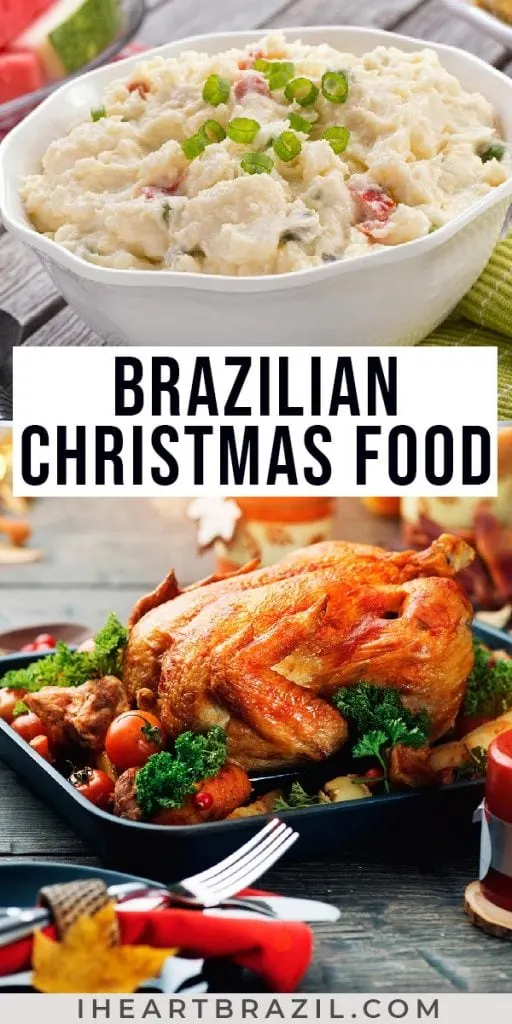 Brazilian Christmas food Pinterest graphic