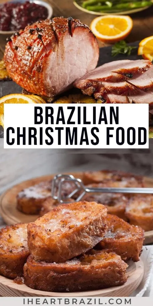 Brazilian Christmas food Pinterest graphic