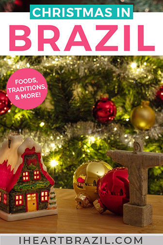 Brazil in Christmas Pinterest graphic