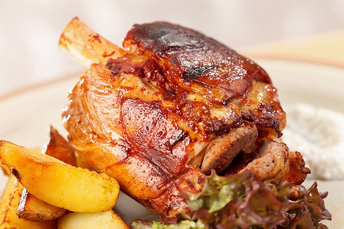 Brazilian Christmas food, roasted pork or pernil