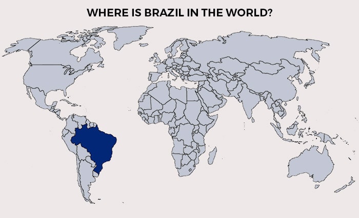 Brazil in the world map