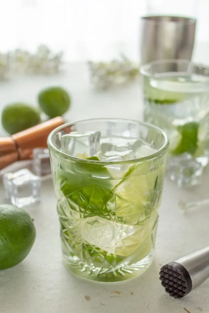 Caipirinha drink, the national cocktail of Brazil