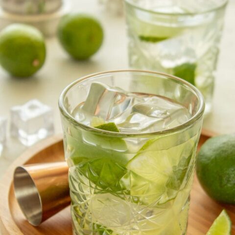 Caipirinha drink, the national cocktail of Brazil