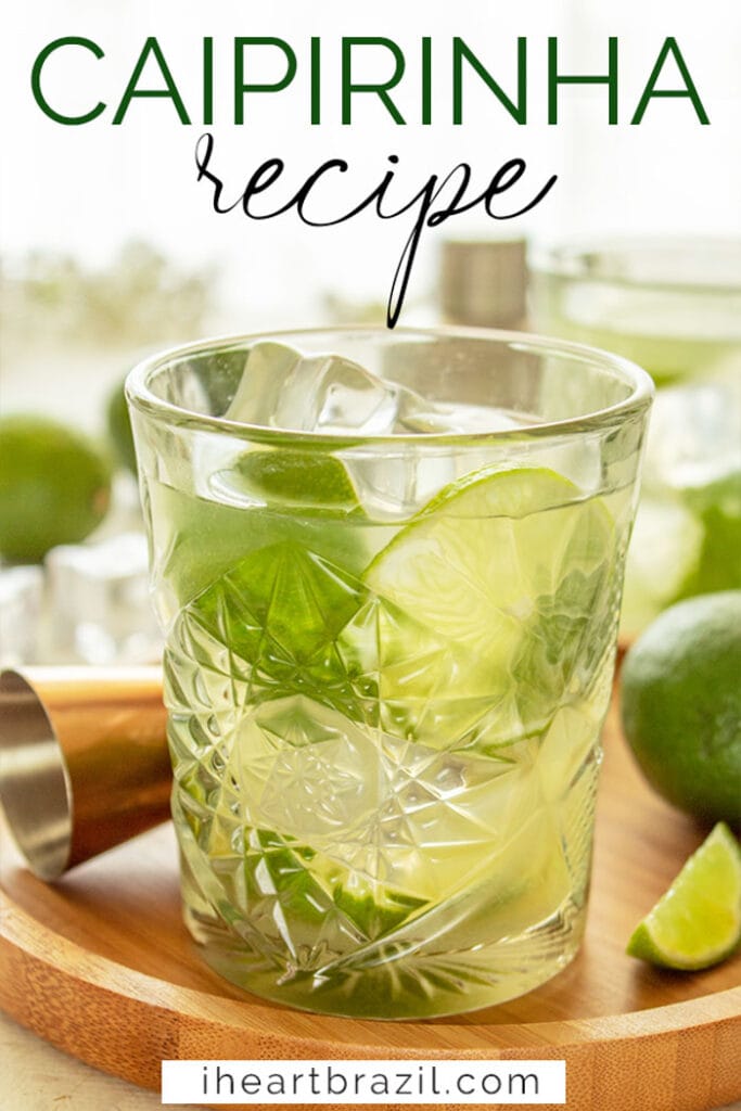 Caipirinha recipe Pinterest graphic