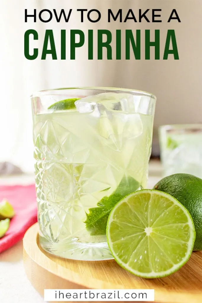 Caipirinha recipe Pinterest graphic