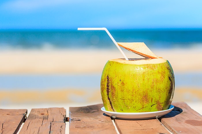 Drink coconut water in Brazil