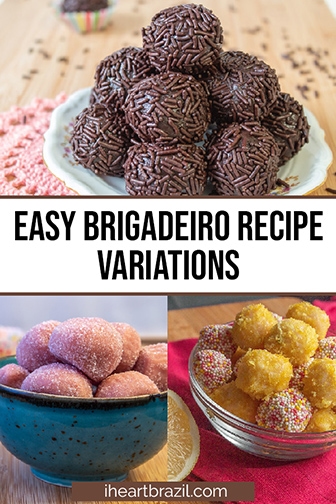 Brigadeiro recipe variations Pinterest graphic