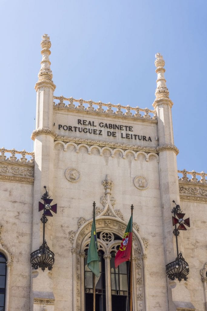 Façade of the Royal Portuguese Reading Room in Rio de Janeiro