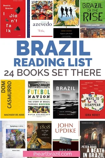 Books about Brazil Pinterest graphic