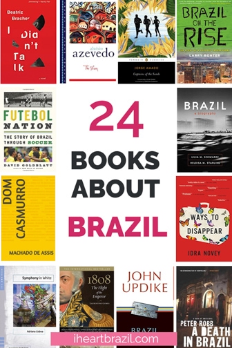 Books about Brazil Pinterest graphic