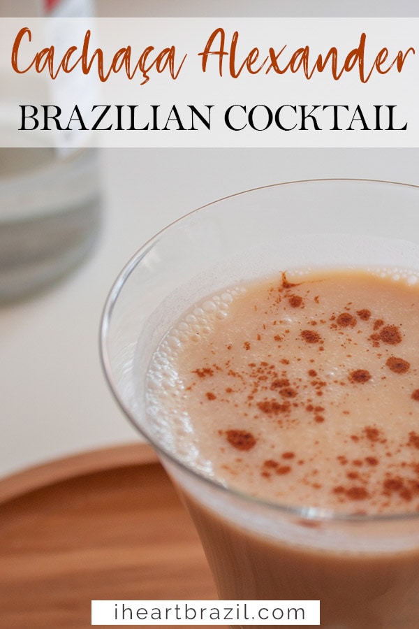 Brazilian Alexander cocktail Pinterest graphic