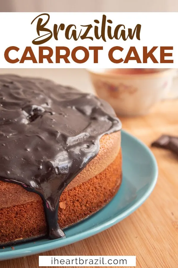 Brazilian carrot cake Pinterest graphic