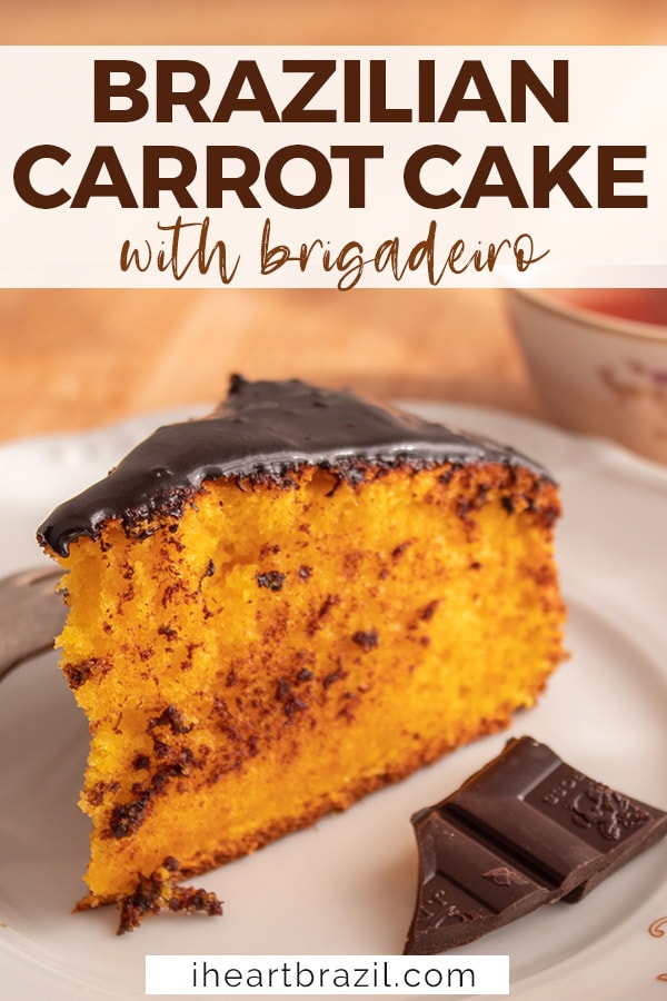 Brazilian carrot cake Pinterest graphic