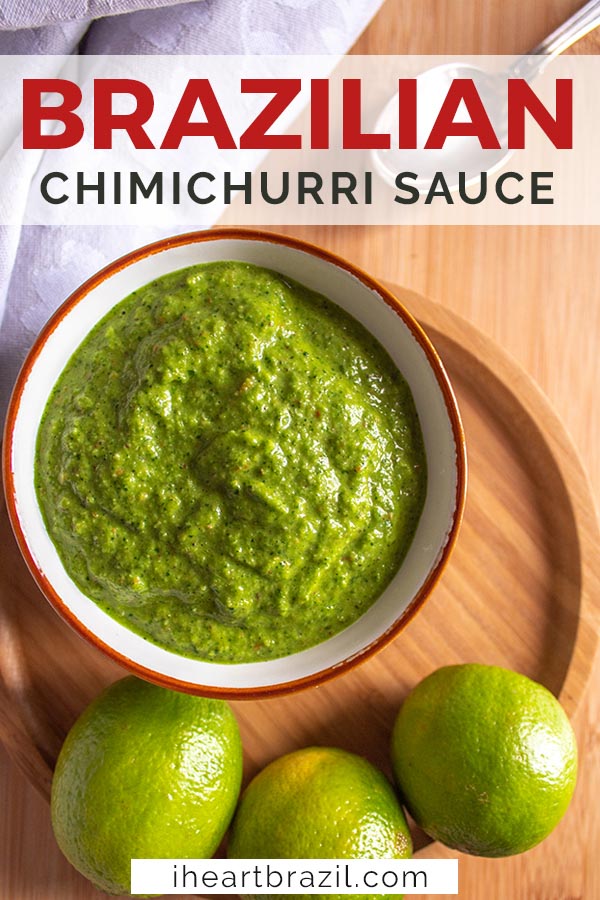 Cilantro chimichurri sauce recipe Pinterest graphic