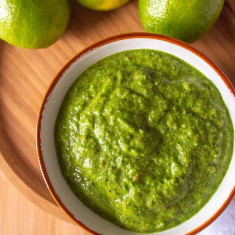 Brazilian chimichurri sauce with cilantro