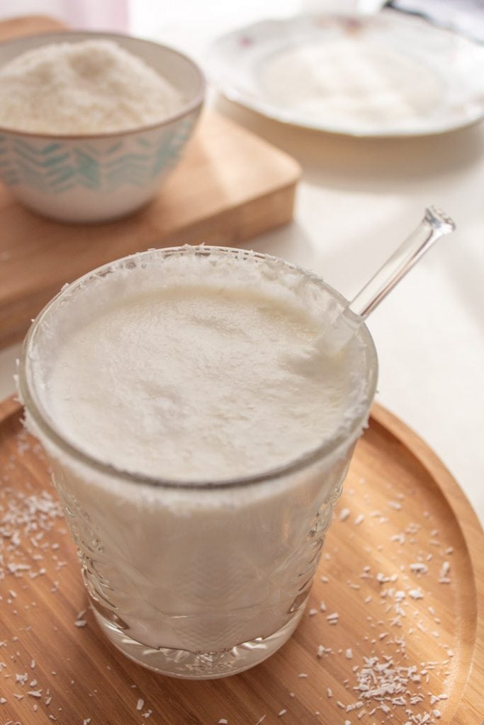 Brazilian drink with coconut milk