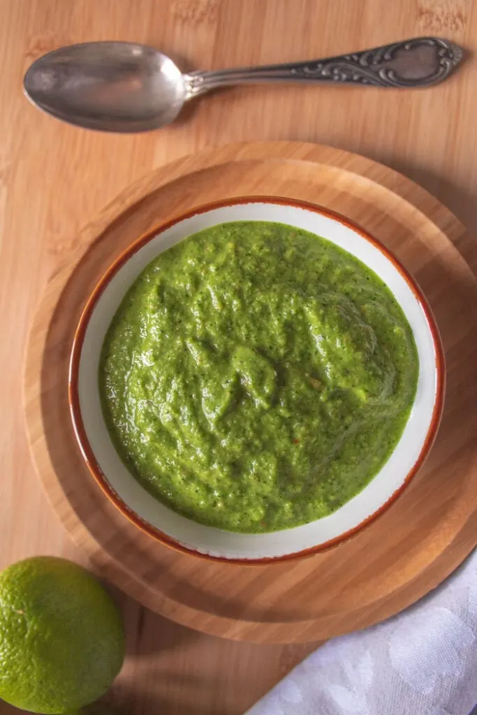 Cilantro chimichurri sauce