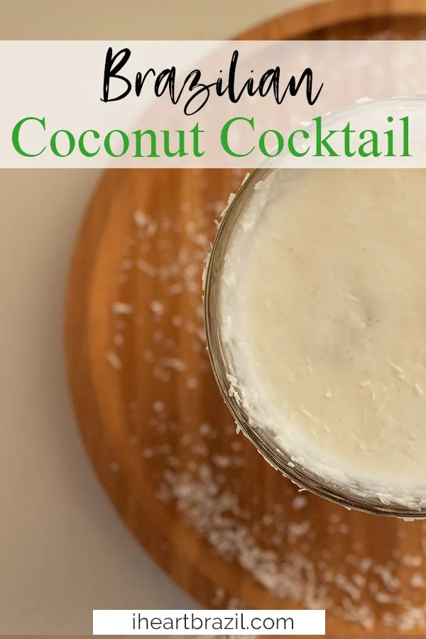 Coconut cocktail Pinterest graphic