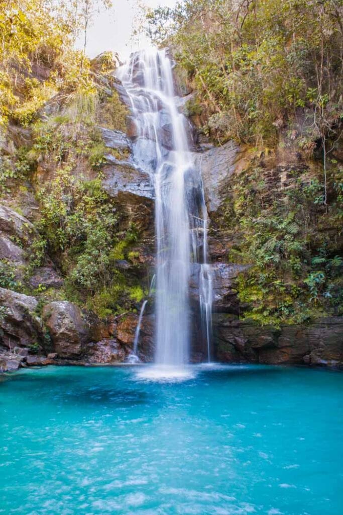 Cascada de Santa Bárbara en Chapada dos Veadeiros, Goiás