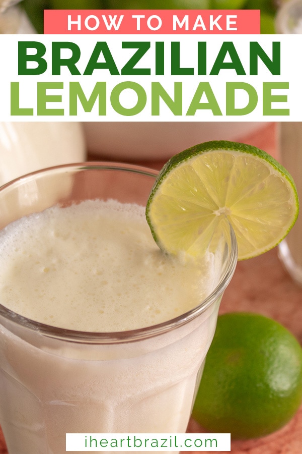 Brazilian lemonade recipe Pinterest graphic