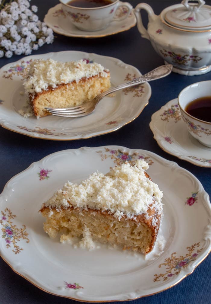 Brazilian coconut cake pieces