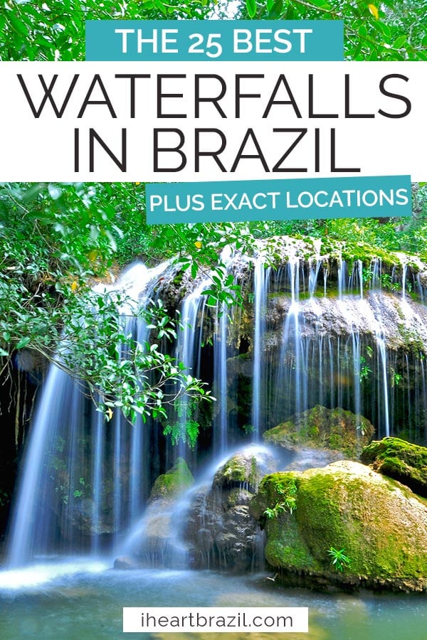 Brazil waterfalls Pinterest graphic