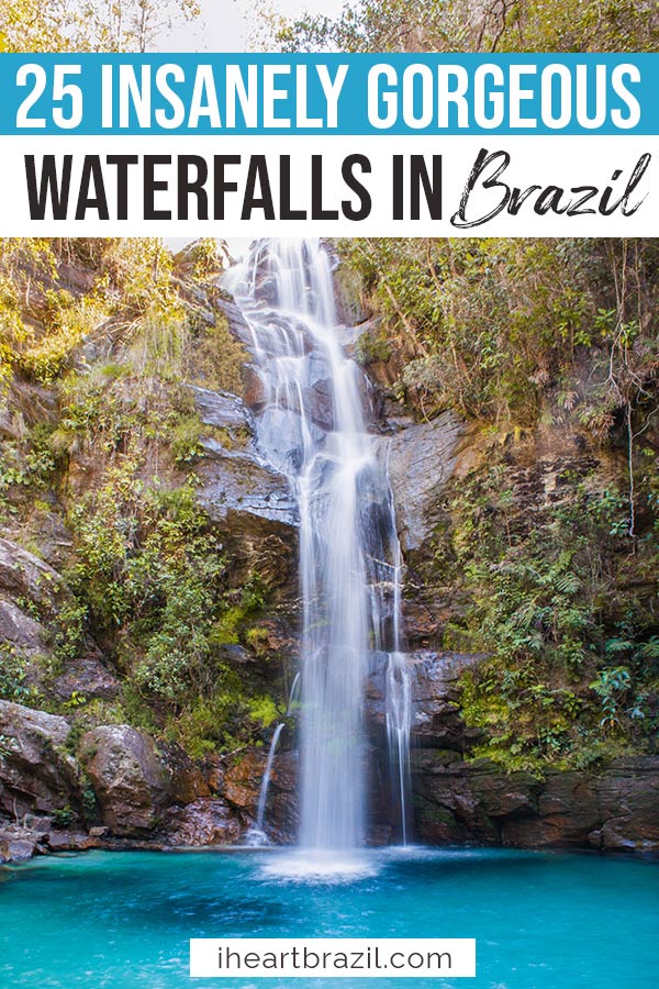 Brazil waterfalls Pinterest graphic