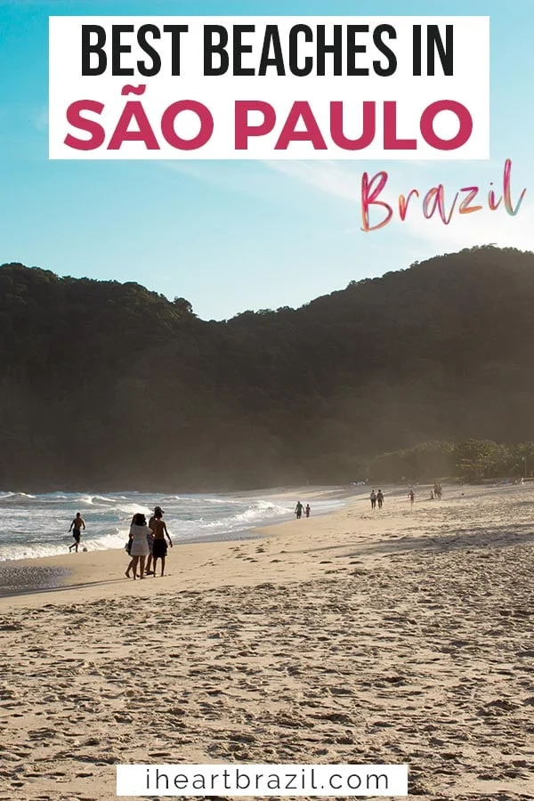 Beaches in Sao Paulo, Brazil Pinterest graphic