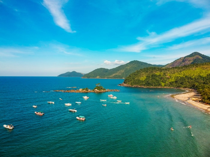 Castelhanos Beach in Ilhabela, São Paulo