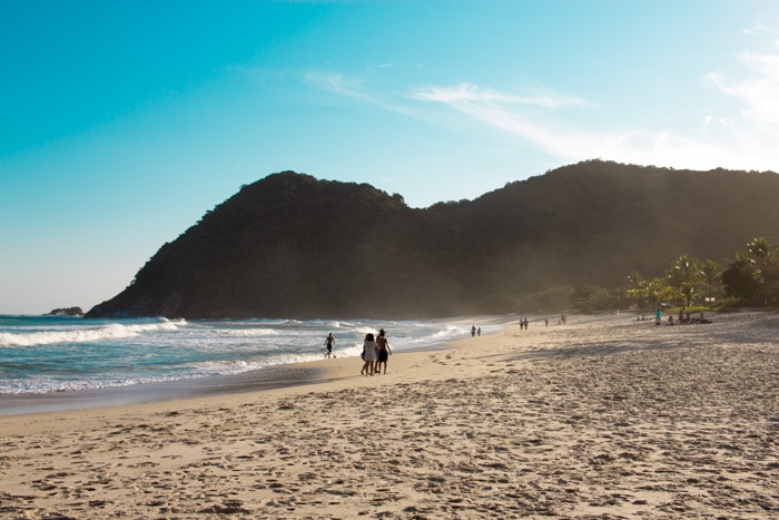 Jureia Beach in Sao Sebastiao, Sao Paulo