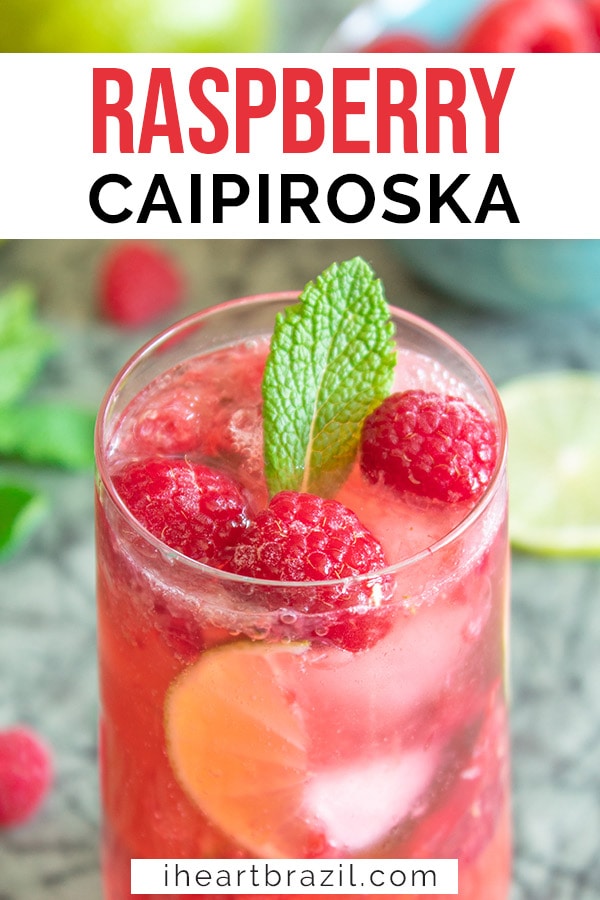 Raspberry caipiroska Pinterest graphic